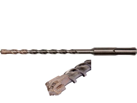 Свердло по залізобетону YATO : SDS+ Premium, "Х"-тип, Ø= 7 х 160 мм, 4 різальні пруги / Код товару: YT-41937